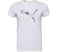 Puma GRAPHICS FLORAL CAT LOO TEE Damen T-Shirt, weiß, größe L