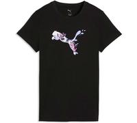 Puma GRAPHICS FLORAL CAT TEE T-Shirt für Damen, schwarz, größe S