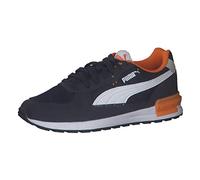 Puma Graviton Jr Sneaker, Peacoat White-Gray Violet-Vibrant Orange, 37.5 EU