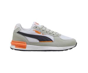 Puma - "Graviton" Sneaker für Kinder, Wildleder, niedrig geschnitten (Puma Weiß/Marine/Grau) EU 38 / UK 5