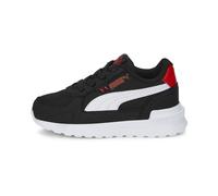 Sneaker PUMA "Graviton Sneakers Kinder", Kinder, Gr. 24, weiß (schwarz, weiß rot), Obermaterial: Textil, Synthetik; Futter: Textil; Innensohle: Textil; Laufsohle: Synthetik, Schuhe (40108820-24) schwa