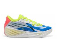 Puma Hallen-Indoorschuhe All-Pro Nitro (Basketball) 2025 weiss/blau/gelb Herren, Größe Euro (US) 44,5 (11)