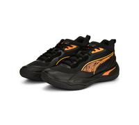 Puma Hallen-Indoorschuhe Playmaker Pro Laser schwarz/orange Herren, Größe Euro (US) 42,5 (9,5)
