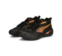 Puma Hallen-Indoorschuhe Playmaker Pro Laser schwarz/orange Herren, Größe Euro (US) 44,5 (11)