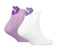 PUMA Heart Logo Gepolsterte Sportsocken Teenager (2er-Pack), Accessoires, Lila, 39-42 Purple