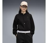 Hoodie PUMA "HER Relaxed Fleece Hoodie Damen", Damen, Gr. XS, schwarz, Obermaterial: 32% Polyester, 68% Baumwolle. Kapuzenfutter: 100% Baumwolle. Rippe: 3% Elasthan, 97% Baumwolle, relaxed fit, Sweats