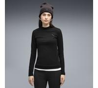 PUMA HER Slim Geripptes Langarmshirt Damen, Kleidung, Schwarz, XL