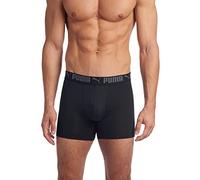 PUMA Herren 3er-Pack Boxershorts mit athletischer Passform Retroshorts, Castlerock, Large