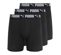 PUMA Herren 3er-Pack Boxershorts mit Sportlicher Passform Retroshorts, Schwarz, Large