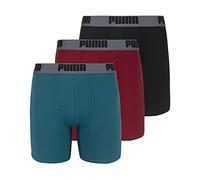 PUMA Herren 3er-pack Performance Boxershorts Boxershorts, Rot/Grau/Blaugrün, M EU