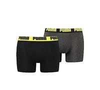 PUMA Herren 521015001 Boxer Shorts, Dark Grey Yellow Blaze, M EU