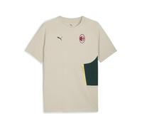 PUMA Herren AC Mailand PUMATECH T-Shirt mit Tasche L, Desert Dust Dark Myrtle Beige Green