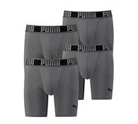 PUMA Herren Active Long Funktions-Boxer-Short Hang im 4er Vorteilspack - 400 (Grey) - S