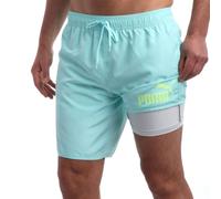 PUMA Herren-Badeanzug, schnell trocknend, mit Netz-Kompressionsfutter, 20,3 cm Schrittlänge (Größe S-XL), Mintgrün, M