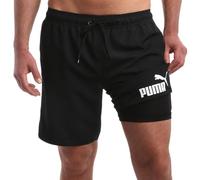 Puma Herren-Badeanzug, schnell trocknend, mit Netz-Kompressionsfutter, 20,3 cm Schrittlänge (Größe S-XL), Schwarz, M