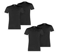 Puma Herren Basic 2p Crew Tee T-Shirt, Schwarz (Black 200), Large (Herstellergröße: 030) (2er Pack)