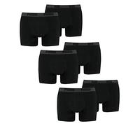 PUMA Herren Basic Boxer Boxershort Unterhose 6er Pack (Black / Black, L)