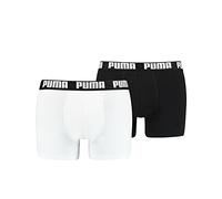 Puma Herren Basic Boxers Boxer-Shorts, Weiß/Schwarz, S (2er Pack)