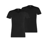 PUMA Herren T-Shirts Basic V-Ausschnitt 2er Pack Schwarz XL