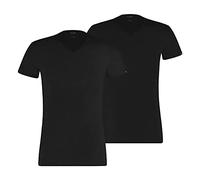 PUMA Herren Basic Shirts V-Neck T-Shirts 100000890 4er Pack, Farbe:Schwarz, Menge:4er Pack (2X 2er), Größe:M, Artikel:V-Neck -001 Black