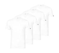 PUMA Herren Basic Shirts V-Neck T-Shirts 100000890 4er Pack, Farbe:Weiß, Menge:4er Pack (2X 2er), Größe:S, Artikel:V-Neck -002 White