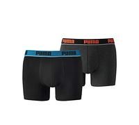PUMA Herren Basic Stripe Elastic Boxer 2P Unterwäsche, Black/Anthracite, S