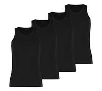 PUMA Herren Tank Top im Pack - Basic, Vorteilspack, Unterhemd, Rundhals, Single Jersey, einfarbig Schwarz L 6er Pack (3x2P)