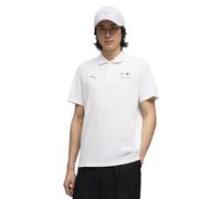Poloshirt PUMA "BMW MMS ESS POLO", Herren, Gr. L, puma weiß, Jersey, Obermaterial: 100% Baumwolle, bedruckt, regular fit normal, Shirts, Regular Fit, sportlicher Stil, Logodruck, aus Baumwolle, Kurzar