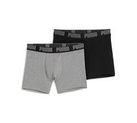 PUMA Herren Boxer Boxershorts Shorts Unterhosen Comfort Stretch 2er Pack, Wäschegröße:M, Artikel:-003 Grey Melange/Black