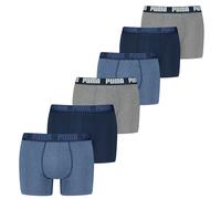 PUMA Herren Boxer Shorts, 6er Pack - Basic Boxer ECOM, Cotton Stretch, Everyday Blau/Grau / M M Mehrfarbig