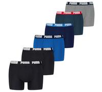 PUMA Herren Boxer Shorts, 6er Pack - Basic Boxer ECOM, Cotton Stretch, Everyday Schwarz/Blau/Grau / 2XL XXL Mehrfarbig