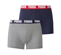 Puma Herren Boxershort 2er (Blau/Grau, L)