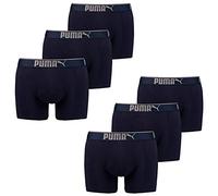 PUMA Herren Boxershort Lifestyle Sueded Cotton 6 er Pack, Farbe:321 - Navy, Bekleidungsgröße:S