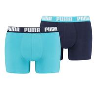 Puma Herren Boxershorts 2er Pack Aqua Blue : XL
