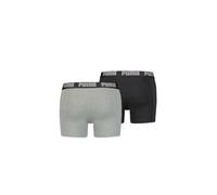 PUMA Herren Boxershorts 2er Pack, Dark Grey Melange/Black, M