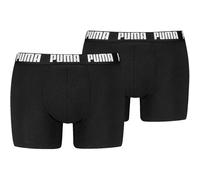 Boxershorts PUMA "PUMA MEN EVERYDAY BASIC BOXERS 2P", Herren, Gr. M, schwarz, schwarz, Jersey, Obermaterial: 95% Baumwolle, 5% Elasthan, Unterhosen (61384943-M) schwarz, schwarz