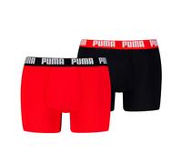 Puma Boxer Boxershorts Men Herren Everyday Unterhose Unterwäsche 6er Pack, Farbe:Black/Red, Bekleidungsgröße:L