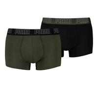 PUMA Herren Boxershorts, 2er Pack - Everyday Trunks 2P, Cotton Stretch, einfarbig L Schwarz