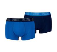 PUMA Herren Boxershorts, 2er Pack - Everyday Trunks 2P, Cotton Stretch, einfarbig M Blau