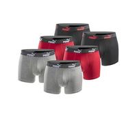 Puma Herren Boxershorts 6er Pack black red : XXL