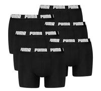 PUMA Herren Boxershorts, 6er Pack - Everyday Basic Boxers 6P, Cotton Stretch, einfarbig Schwarz/Weiß M