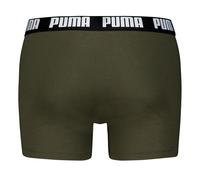 PUMA Herren Boxershorts, 6er Pack - Everyday Basic Boxers 6P, Cotton Stretch, einfarbig Schwarz/Grün XL