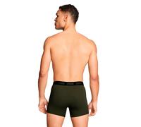 PUMA Herren Boxershorts, 6er Pack - Everyday Boxers 6P, Cotton Stretch, einfarbig Schwarz/Grün L