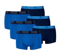 PUMA Herren Boxershorts, 6er Pack - Everyday Trunks 6P, Cotton Stretch, einfarbig XL Blau