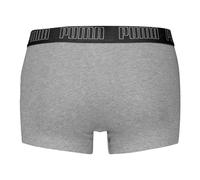 PUMA Herren Boxershorts, 6er Pack - Everyday Trunks 6P, Cotton Stretch, einfarbig L Schwarz/Grau