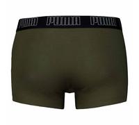 PUMA Herren Boxershorts, 6er Pack - Everyday Trunks 6P, Cotton Stretch, einfarbig M Schwarz/Grün
