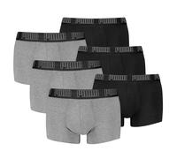 PUMA Herren Boxershorts, 6er Pack - Everyday Trunks 6P, Cotton Stretch, einfarbig L Schwarz/Grau