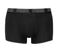 PUMA Herren Boxershorts, 6er Pack - Everyday Trunks 6P, Cotton Stretch, einfarbig M Schwarz