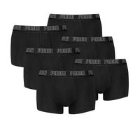 PUMA Herren Boxershorts, 6er Pack - Everyday Trunks 6P, Cotton Stretch, einfarbig Schwarz M