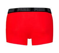 PUMA Herren Boxershorts, 6er Pack - Everyday Trunks 6P, Cotton Stretch, einfarbig XL Schwarz/Rot